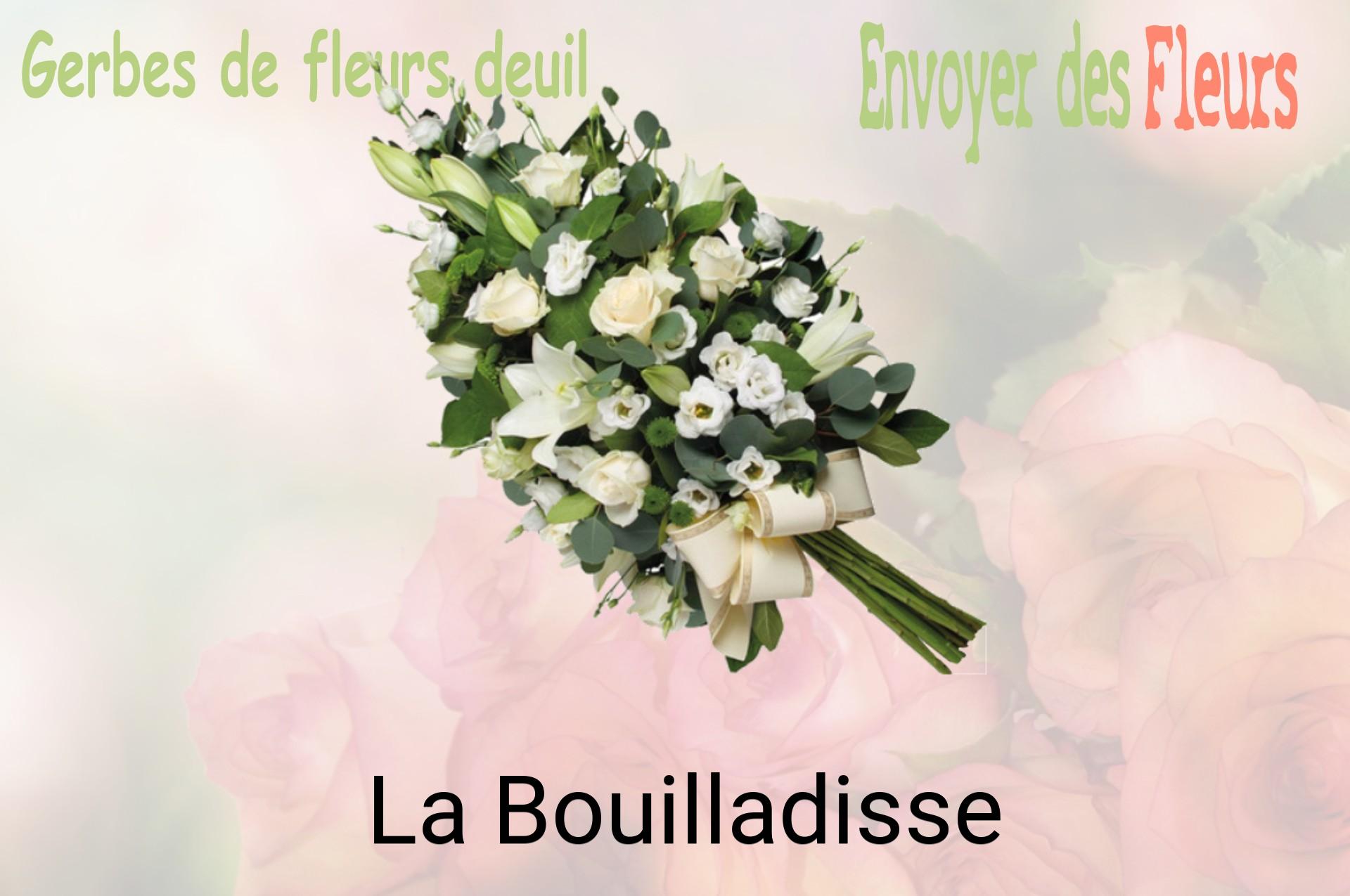 Gerbe de fleurs de deuil livrée à La Bouilladisse